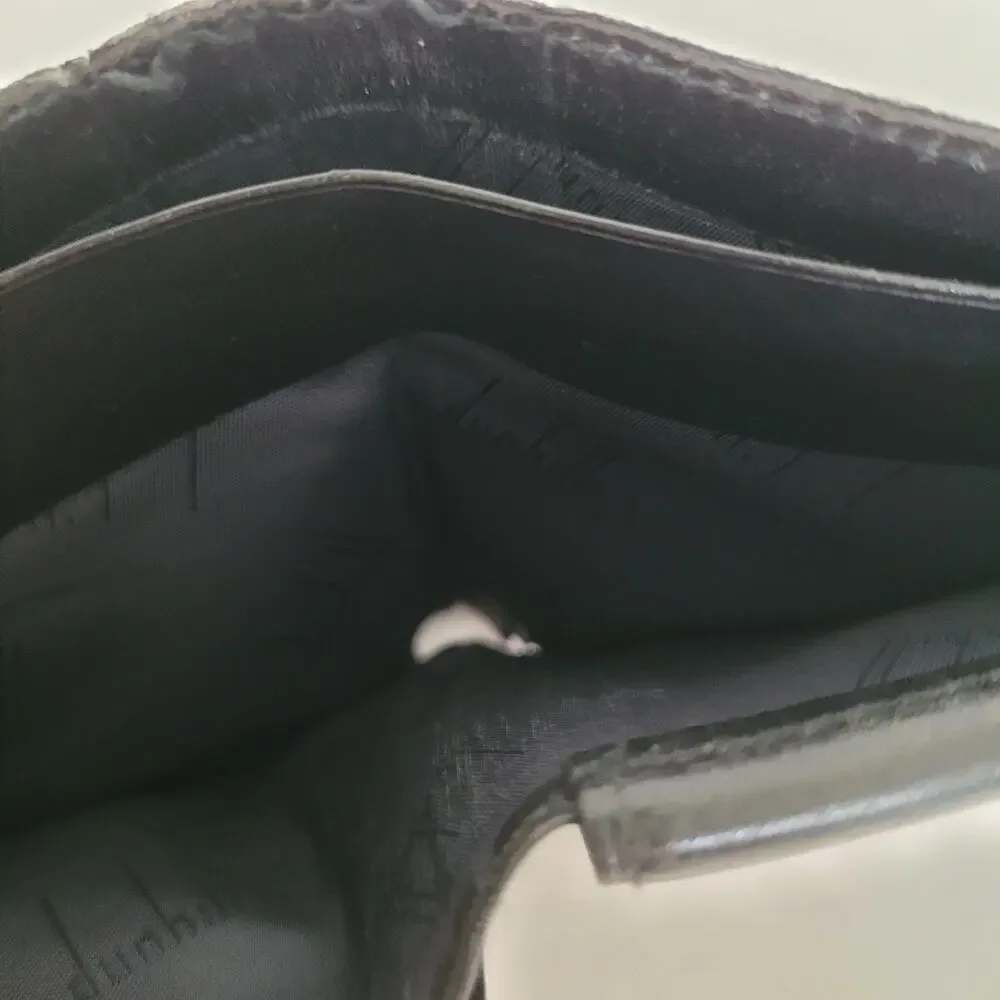 Dunhill Designer Mens Wallet Black Bifold Leather Folding Medium Logo Vintage‎